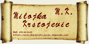Milojka Krstojević vizit kartica